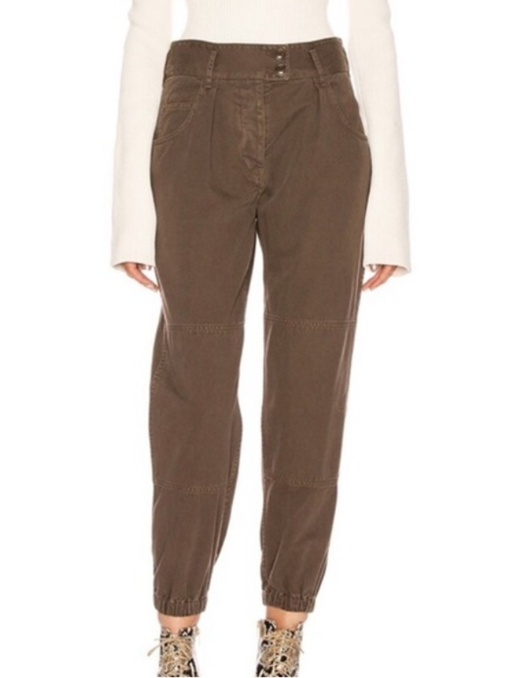 Nili Lotan Military Utility Cargo Pant in Mocha Brown Size 2